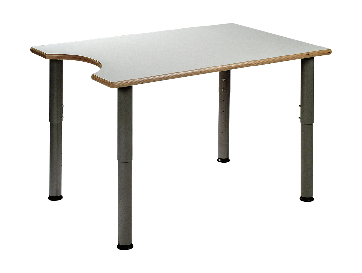 Tisch mit Halbrundausschnitt, höhenverstellbar
