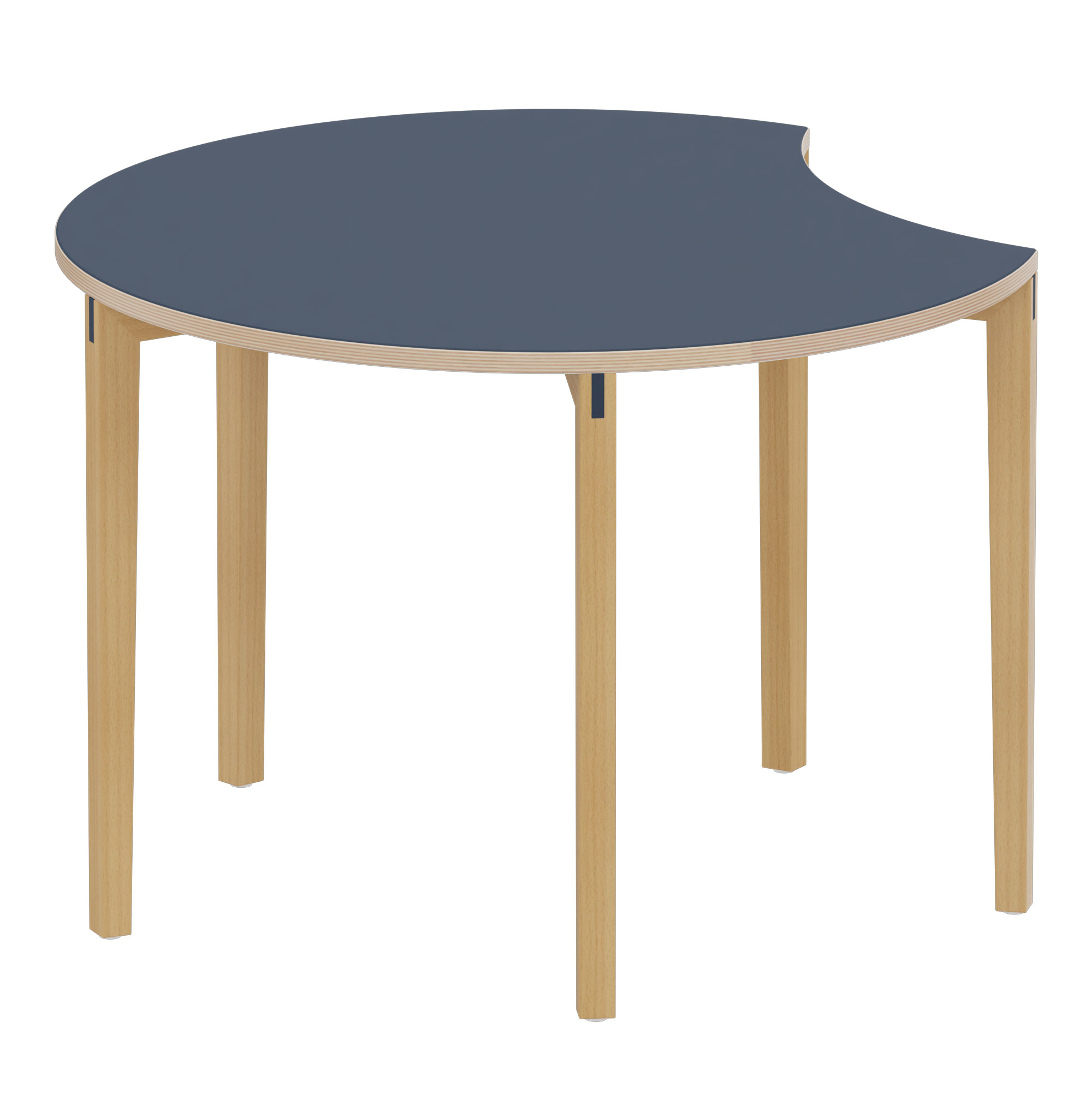 Tischplatte Doki Ø 110 cm dunkelblau